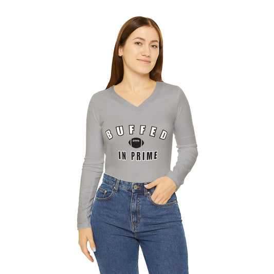 Women's University Long Sleeve V-neck Shirt