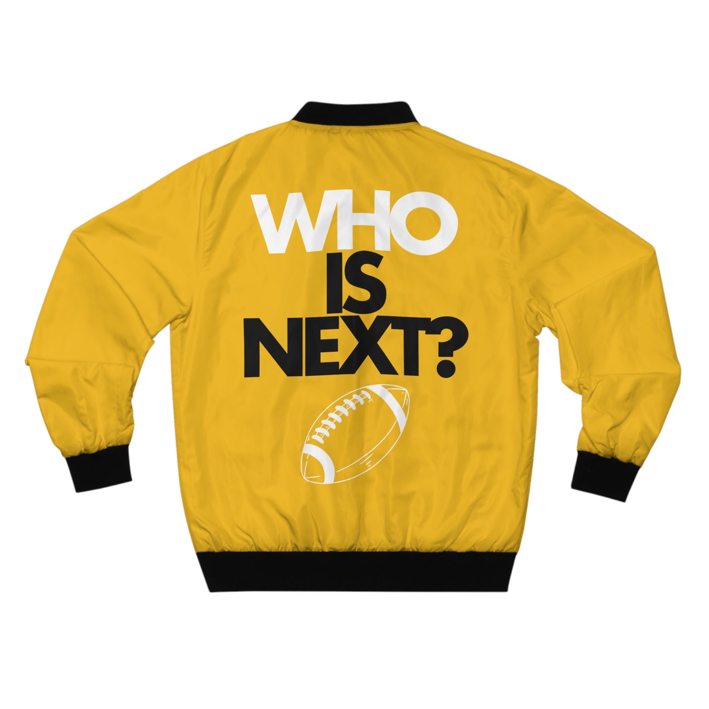 Men's Bomber Jacket "Who is Next" on back (S-5XL)