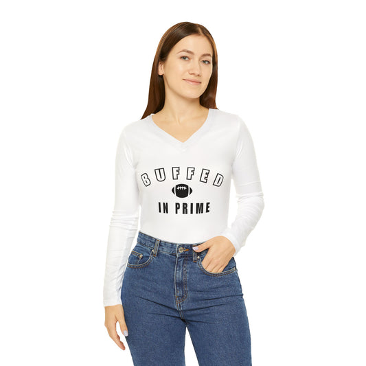 Women's University Long Sleeve V-neck Shirt